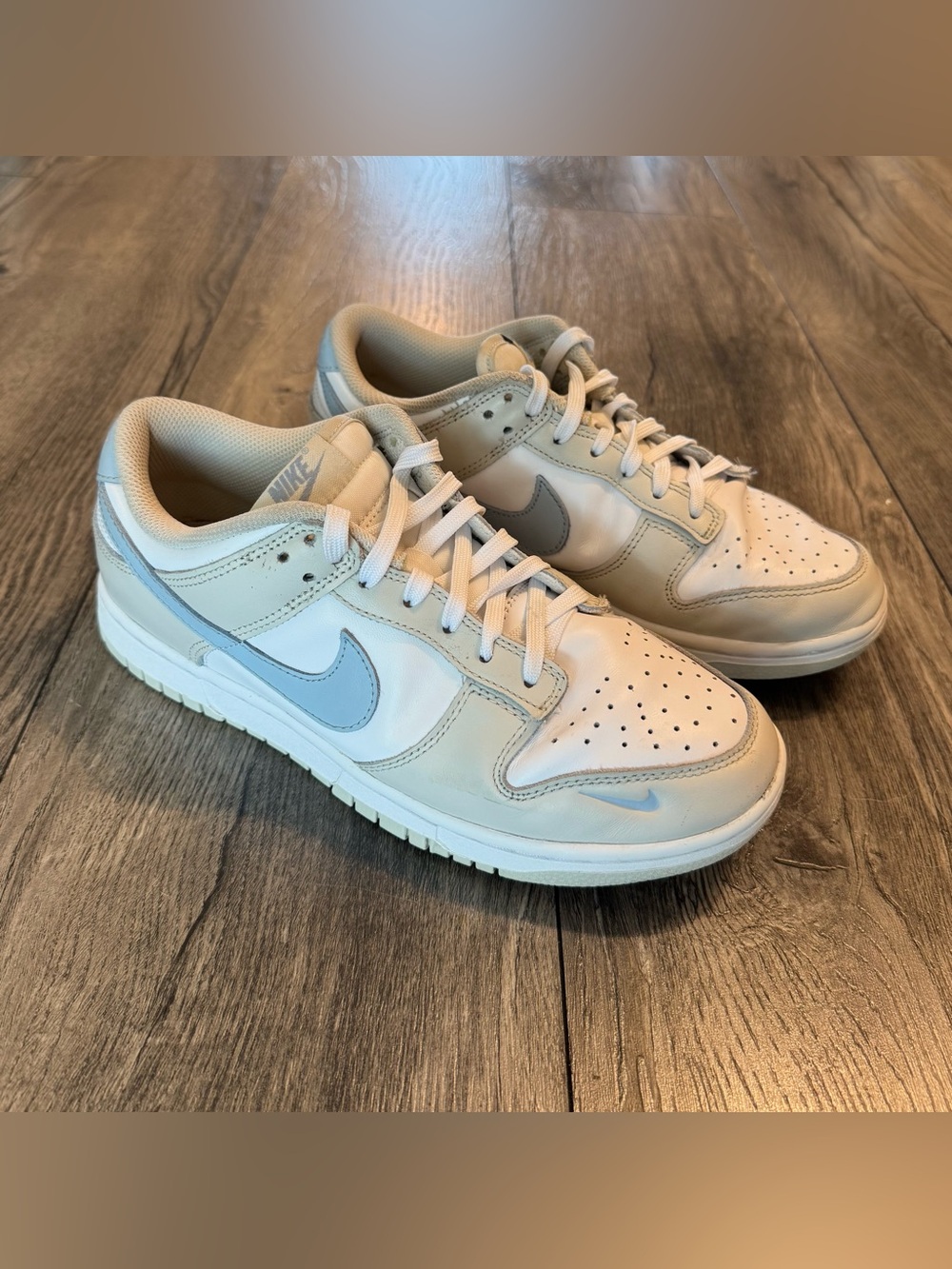 Nike Dunk Low Women’s 8 White Light Blue Gray Sneakers HF0023-100